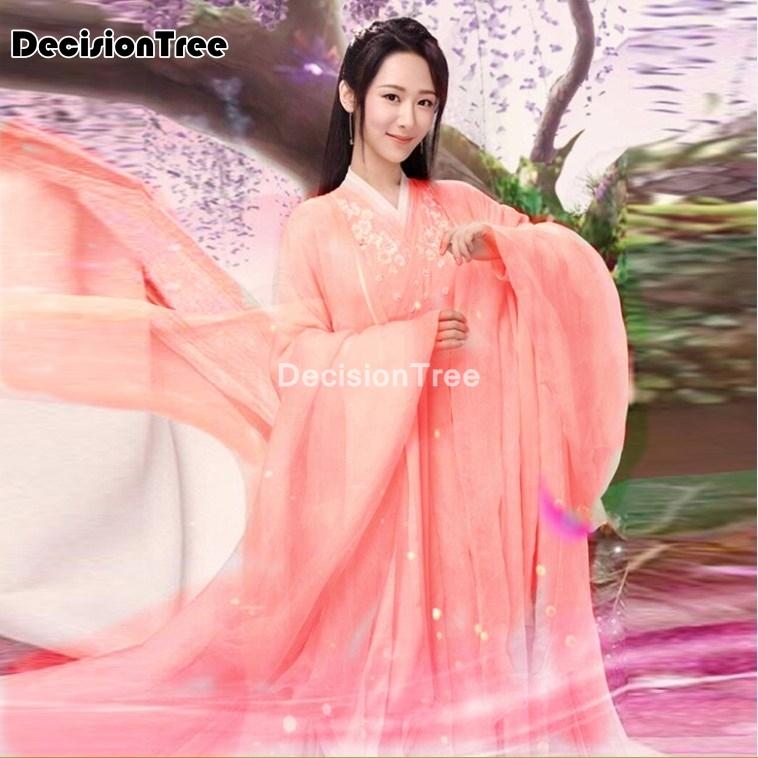 Изображение товара: 2022 старинный китайский костюм ханьфу с изображением медового санка, женский костюм для косплея, ТВ-шоу, китайская одежда ханьфу, китайские танцевальные платья