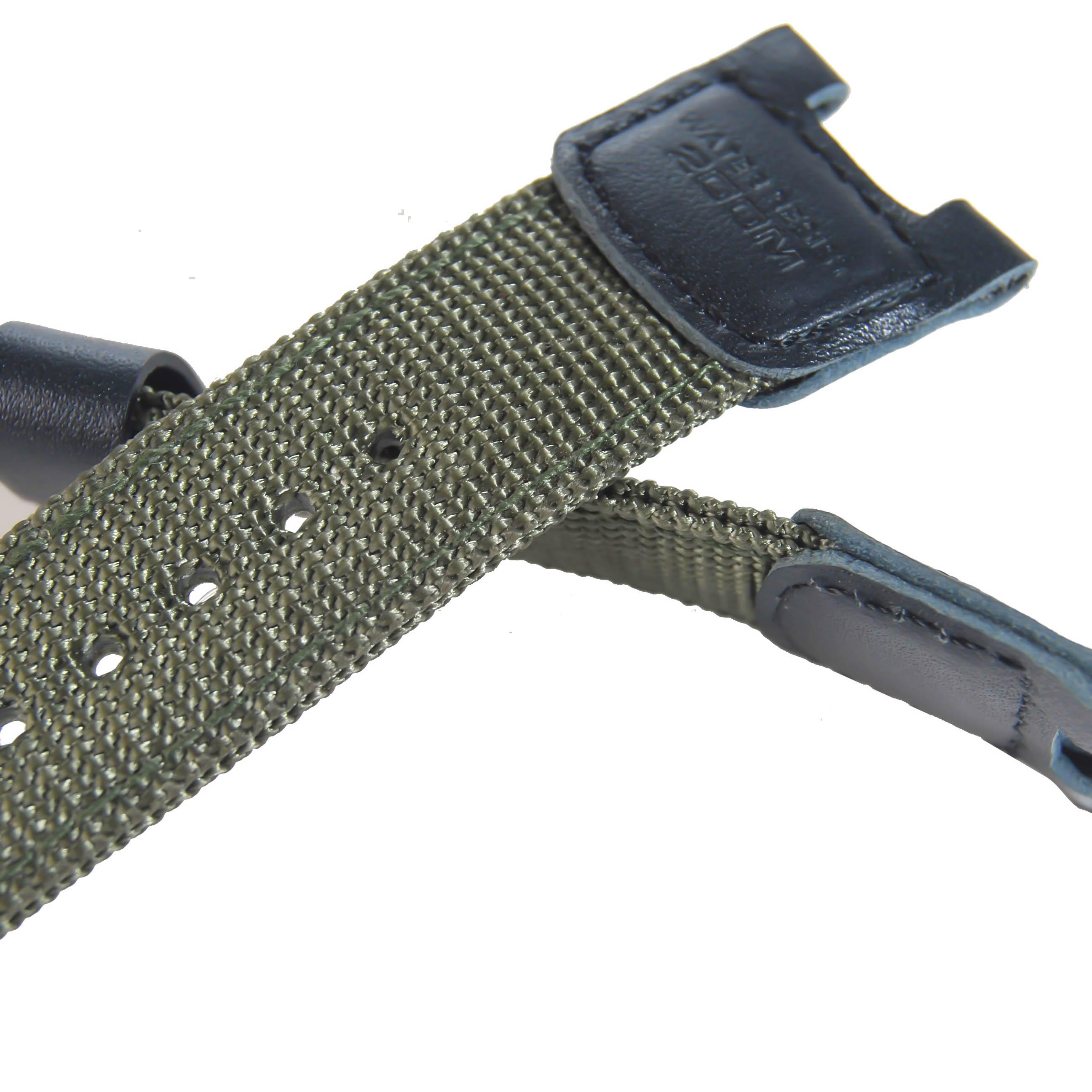 Изображение товара: Ремешок военный из нейлона и кожи для часов, зеленый водонепроницаемый сменный спортивный браслет для casio SGW-100, аксессуары для часов SGW100