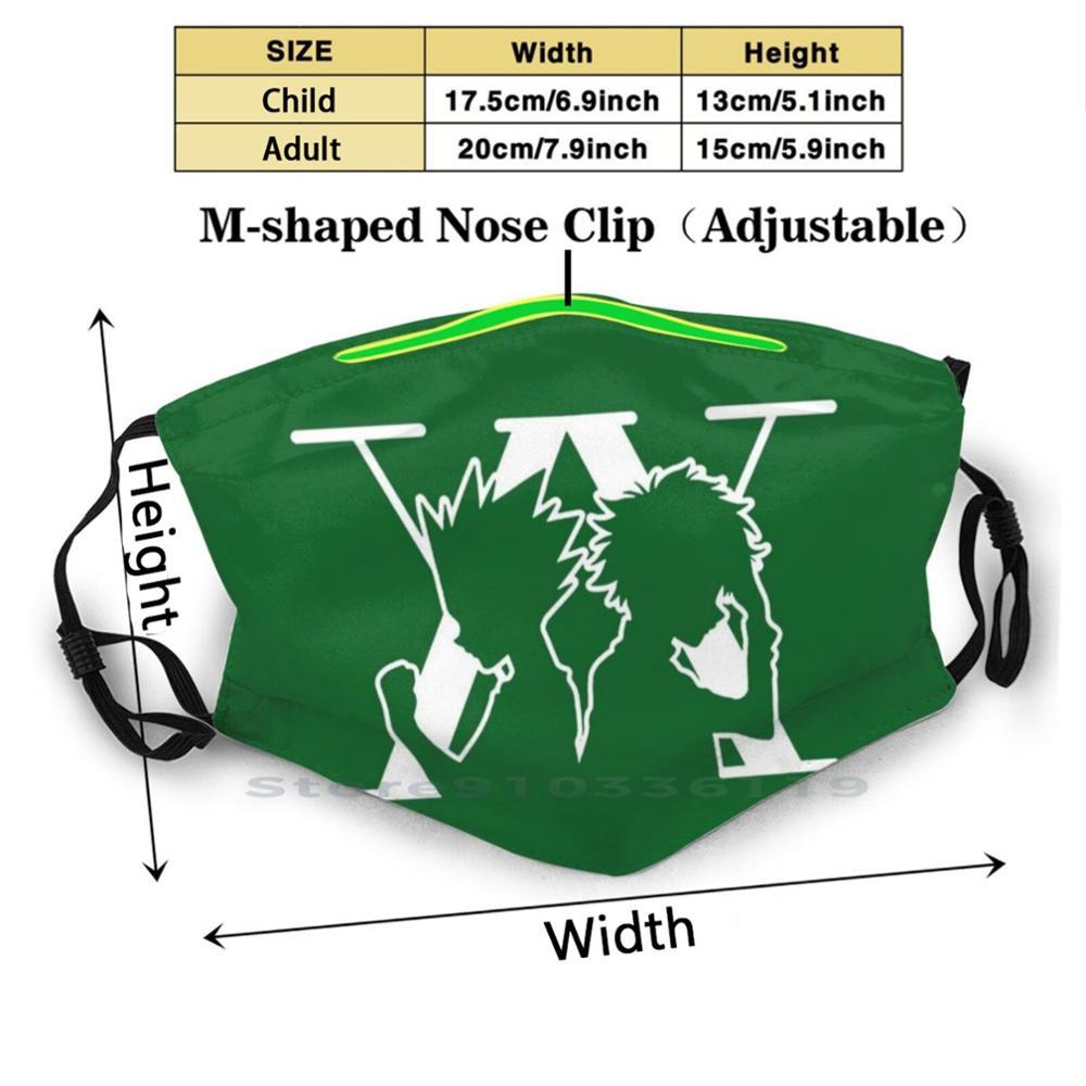 Изображение товара: Многоразовая маска Gonk Print Pm2.5, фильтрующая маска для лица для детей Hunter X Hunter манга Hunterxhunter Gonk Illua Zoldyck Kurapik Agon