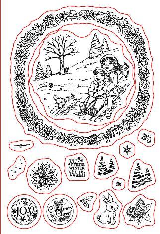 Изображение товара: Зимний Снежный прозрачный штамп, прозрачная печать для скрапбукинга своими руками/изготовления карт c582