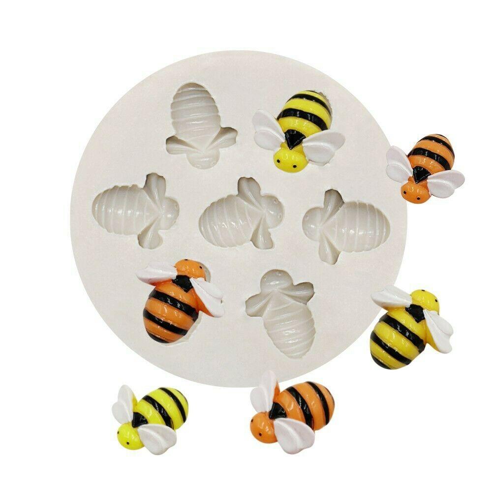 Изображение товара: Силиконовая 3D форма в виде пчелы, форма для бордюра для украшения торта, конфет, шоколада, форма для выпечки, кухонные принадлежности для выпечки