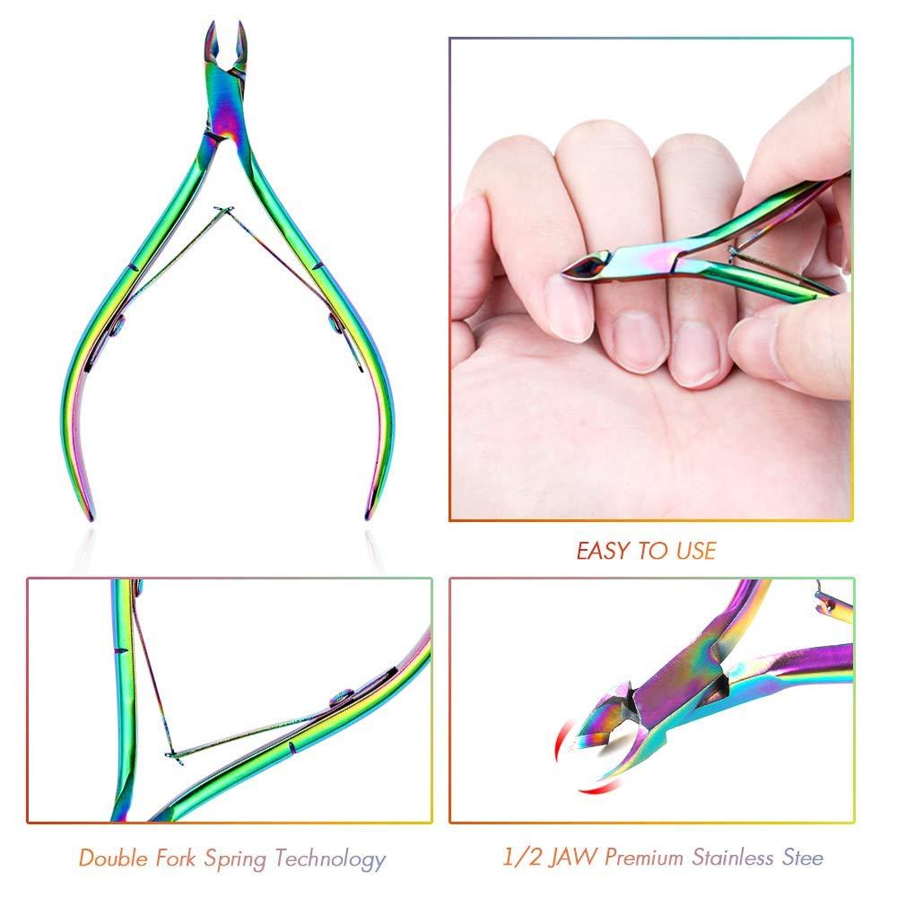 Изображение товара: Набор кусачек и толкателей для кутикулы, кусачки для ногтей, нержавеющая сталь, триммер для кутикулы, резак для удаления омертвевшей кожи, уход за ногтями на ногах