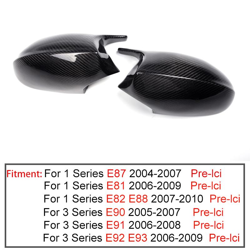 Изображение товара: Зеркальная крышка E90 E91 Pre-LCI 2005-2007, карбоновая крышка E81 E82 E87 E88 для BMW 3 серии E92 E93, задняя крышка зеркала 2006-2009
