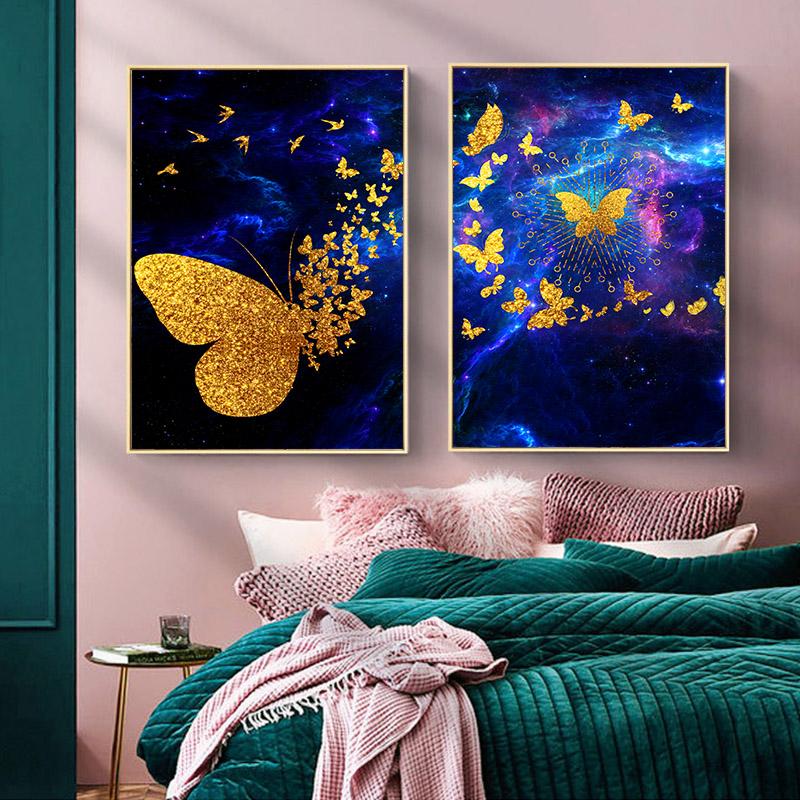 Изображение товара: Абстрактная картина с танцующей бабочкой, настенный художественный постер и принт, Скандинавская декоративная картина, Современное украшение для дома