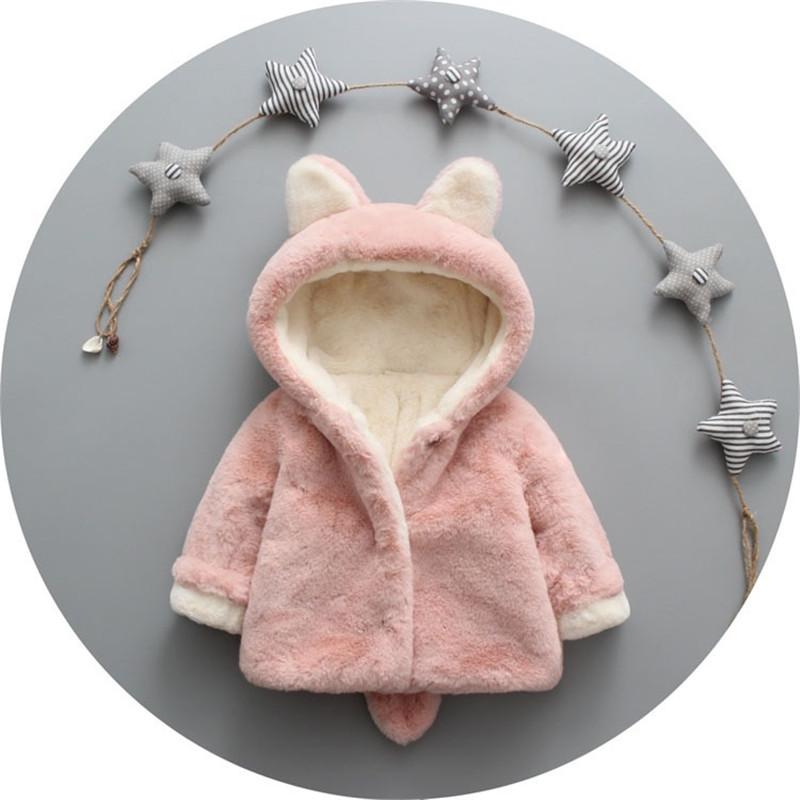 Изображение товара: Пальто для маленьких девочек; Зимняя куртка для маленьких девочек; Флисовое теплое пальто для девочек; Модная детская верхняя одежда; Рождественская Детская одежда; 2020