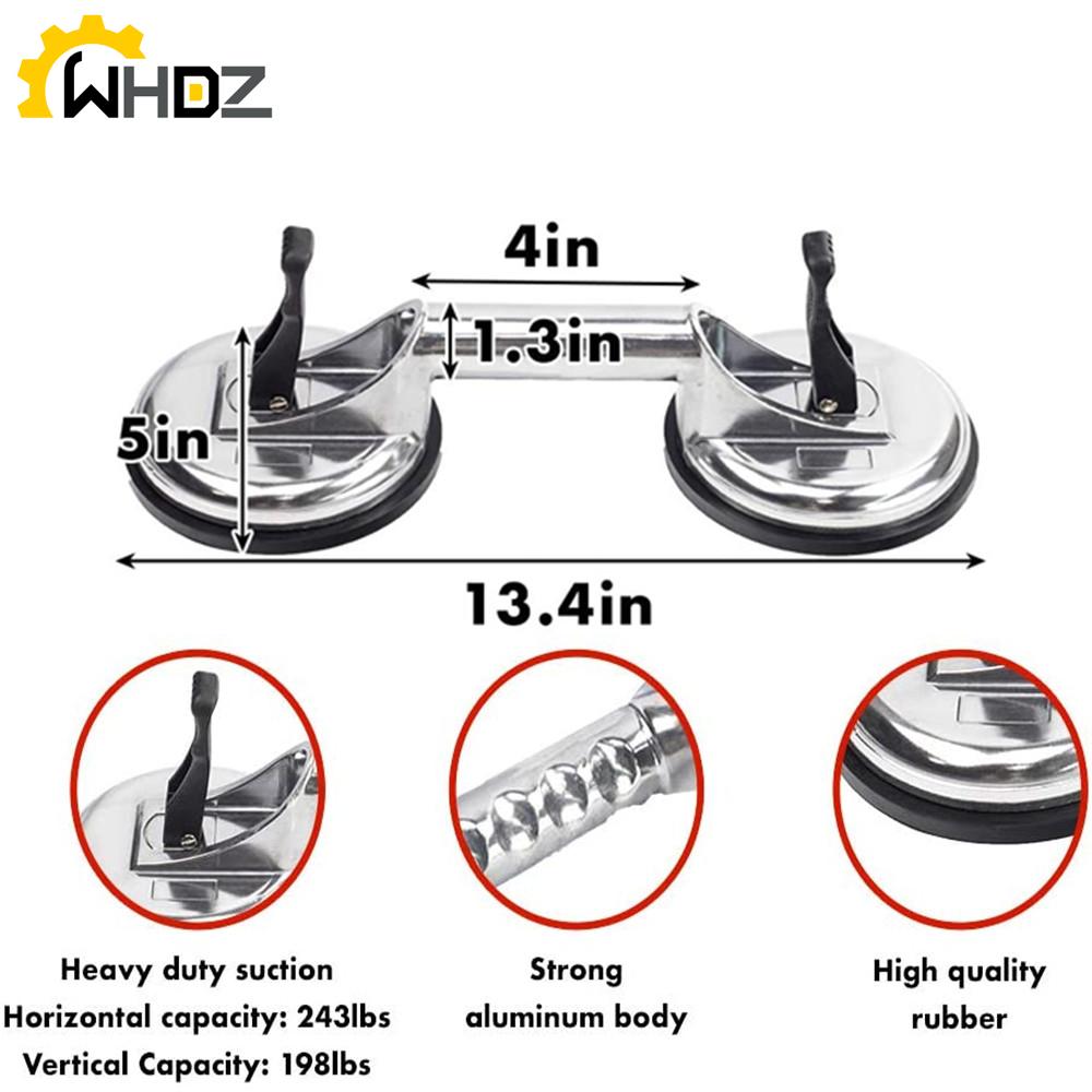 Изображение товара: Присоска подъемник, сверхмощная алюминиевая Двойная Вакуумная ручка стеклянная плитка подъемник Съемник захвата пластины/колодки для подъема/вытягивания
