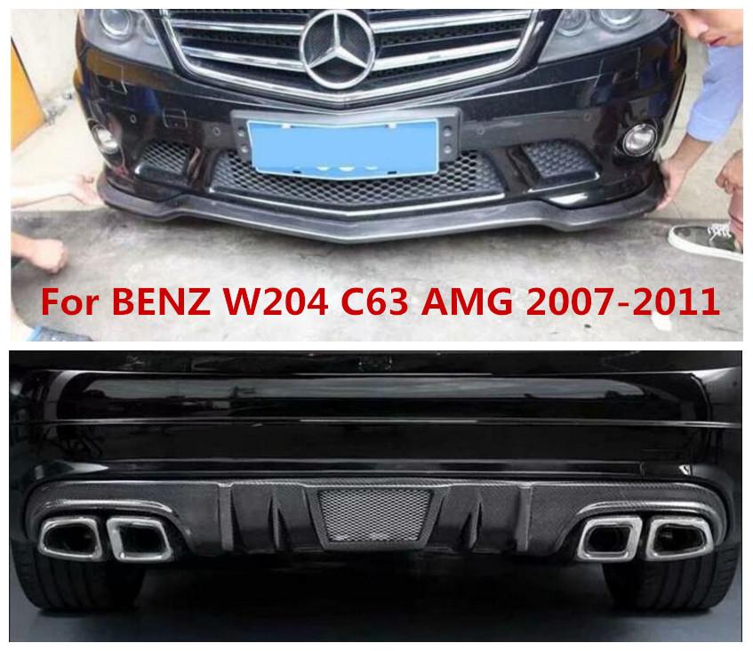 Изображение товара: Бампер передний из углеродного волокна для BENZ C-Class W204 C63 AMG 2007 2008 2009 2010 2011