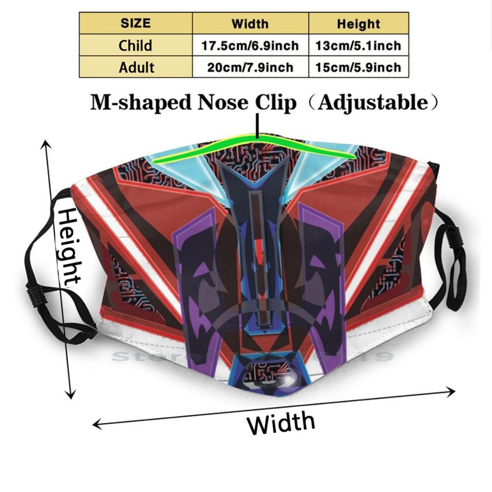 Изображение товара: Забавная моющаяся маска для лица Custranz Autobot Decepticon (белая) для взрослых и детей с фильтром