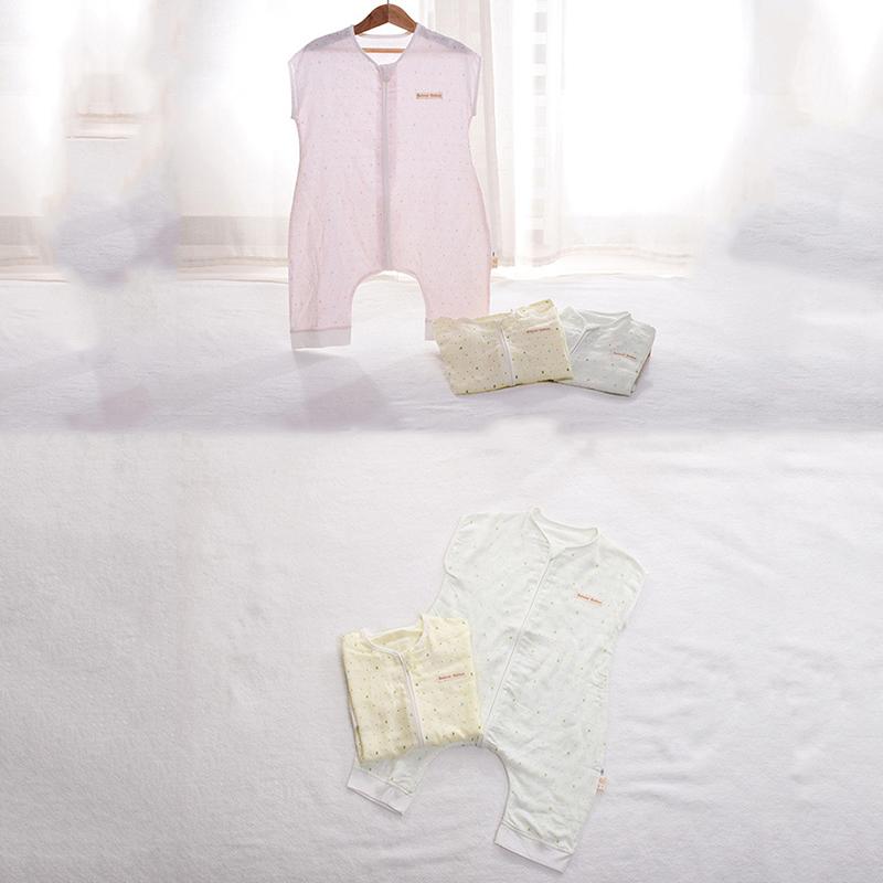 Изображение товара: Детские спальные мешки из бамбукового волокна, марлевый спальный мешок с коротким рукавом в горошек для новорожденных, спальный мешок унисекс для ног, детские постельные принадлежности