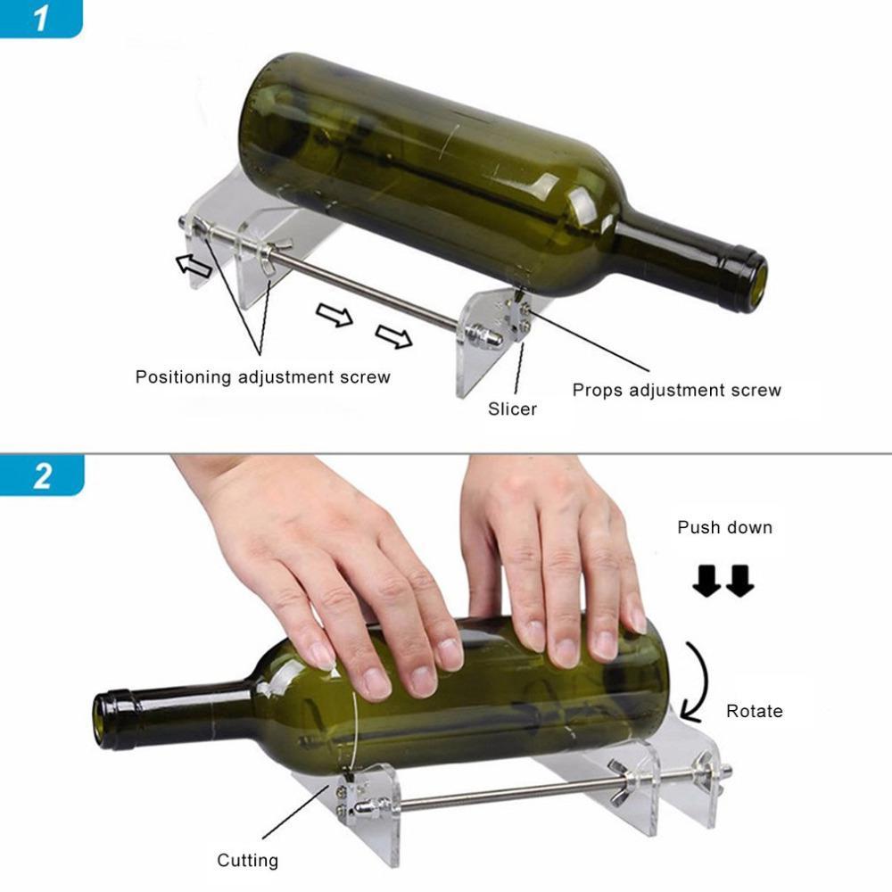 Изображение товара: Инструмент для резки стеклянных бутылок, профессиональный резак для резки стеклянных бутылок, инструменты для резки DIY, машина для резки вина, пива с отверткой