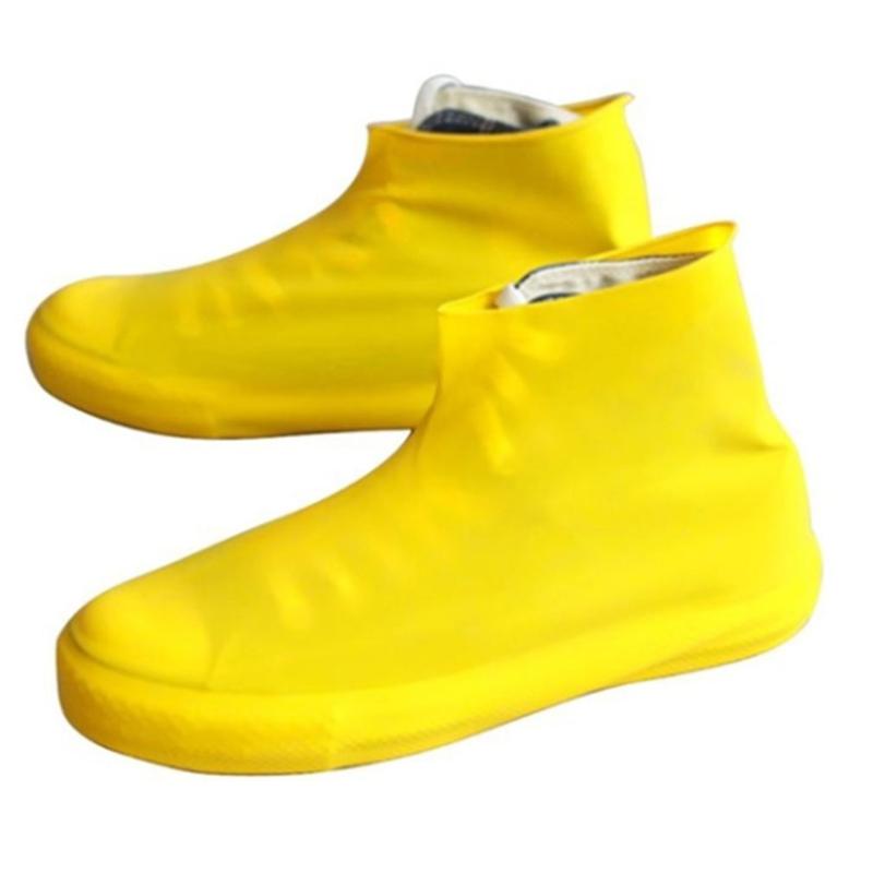 Изображение товара: Многоразовые латексные Водонепроницаемые дождевые Чехлы для обуви, портативные Нескользящие резиновые дождевые сапоги, галоши S/M/L, аксессуары для обуви унисекс