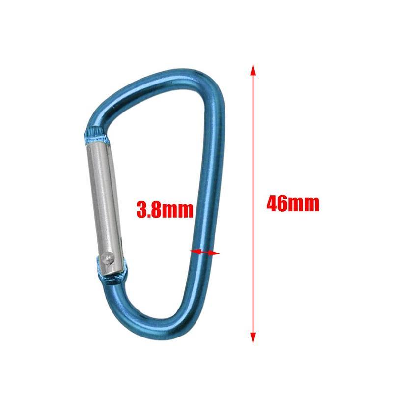 Изображение товара: D Clip Carabiner Snap Spring Clasp Hook Keyring Camping Carabina Small Karabiner Locking Carabiner Clip Snap Hook Keyring