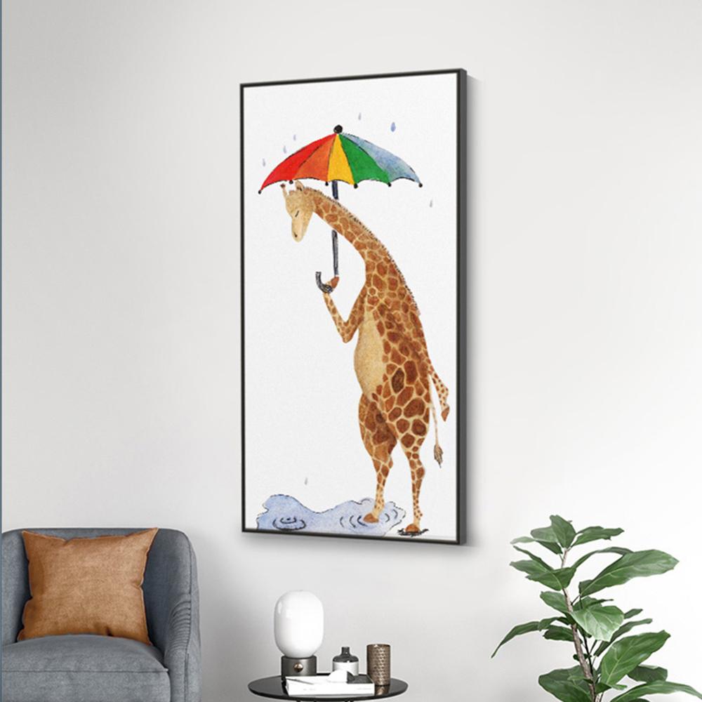 Изображение товара: Абстрактная картина с изображением жирафа, картина маслом, картина на холсте, Детские Картины на стену, настенные картины, абстракты, современные картины