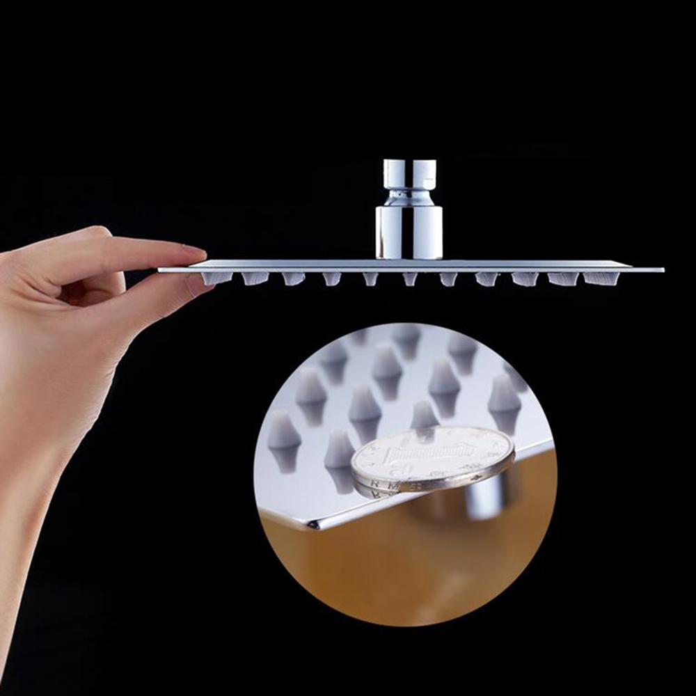Изображение товара: Torayvino LED Light 8 12 16 дюймов квадратная насадка для душа ванная комната смеситель для душа набор настенный душ с дождевой лейкой смеситель кран