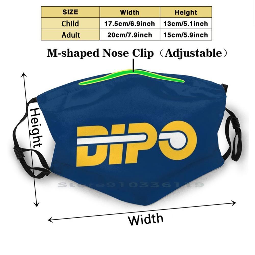 Изображение товара: Маска для лица Dipo, многоразовая, с фильтрами, в стиле ретро
