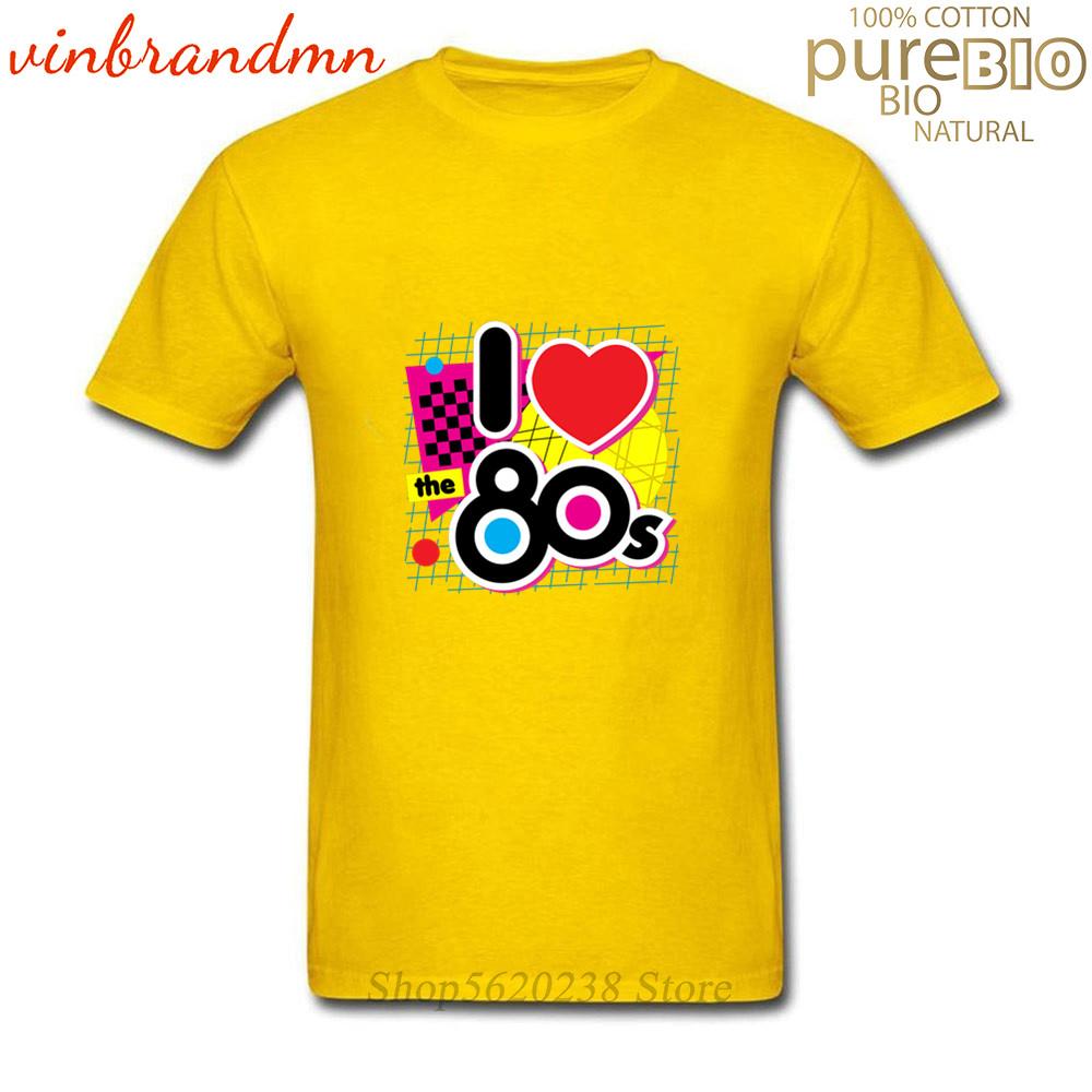 Изображение товара: Мужские футболки с принтом I Love the 80s, футболка высокого качества, хлопковая футболка на заказ, футболка, мужские летние футболки