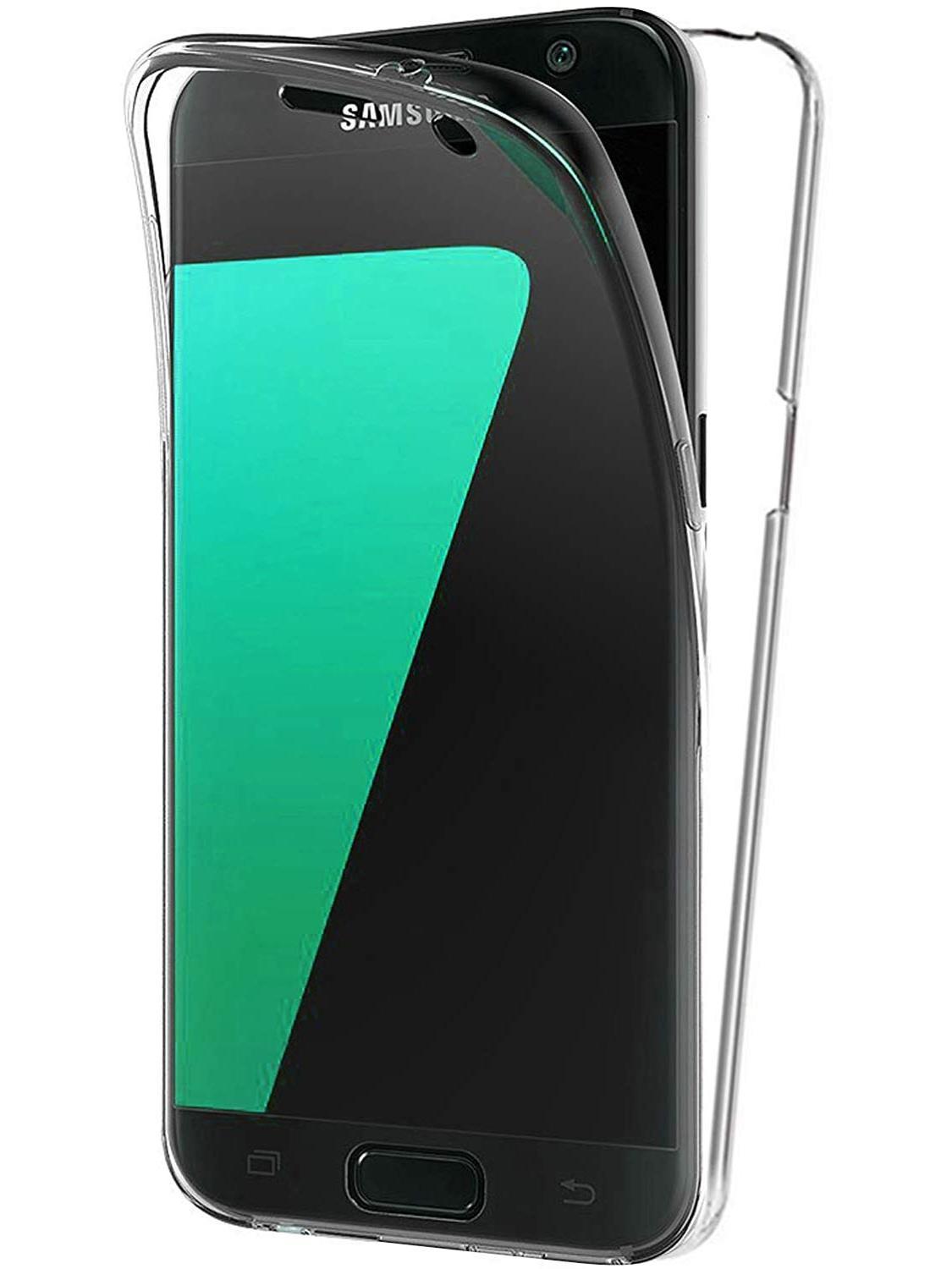 Изображение товара: Полностью прозрачный чехол из поликарбоната и ТПУ на весь корпус 360 для Samsung Galaxy S7 | Двойной 3D передний и задний