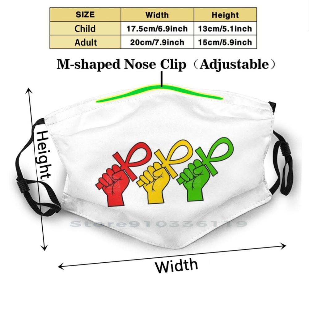 Изображение товара: Красные золотые и зеленые блоки питания удерживают Египетский крест Анкх Hieroglyph символ печати многоразовый фильтр Pm2.5 Сделай Сам рот Маска Дети Анкх