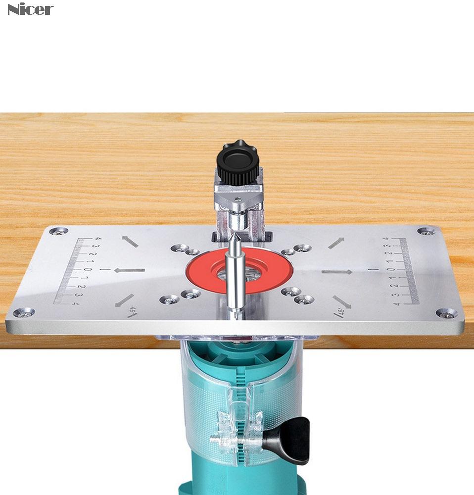 Изображение товара: Universal Electric Wood Milling Trimming Machine Flip Plate Guide Table Router Table Insert Plate For Woodworking Work Bench