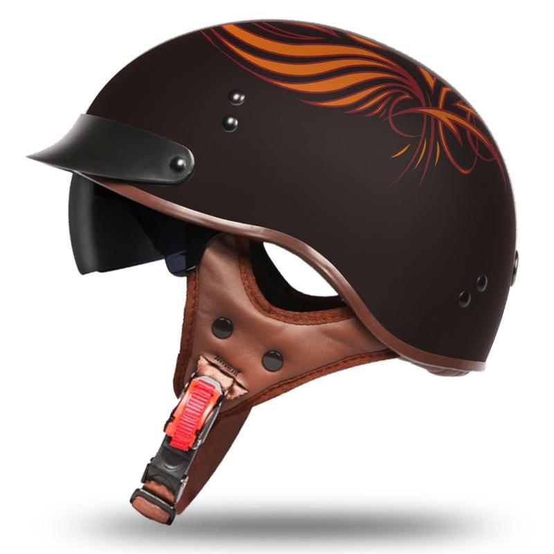 Изображение товара: AIS мотоциклетный шлем для мужчин и женщин, Мужской Ретро шлем, спортивный шлем, мотоциклетный защитный шлем, Мото Каска