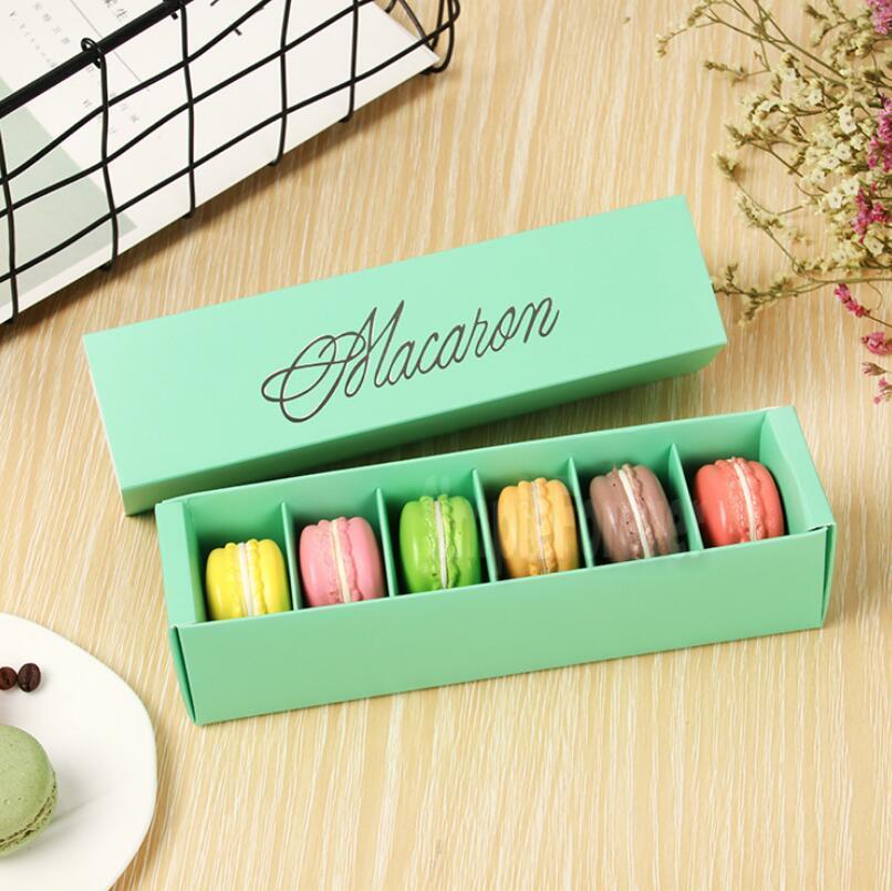 Изображение товара: 200 шт./лот коробка для макарон черного, белого, розового, зеленого цветов коробка для макарона коробка для печенья