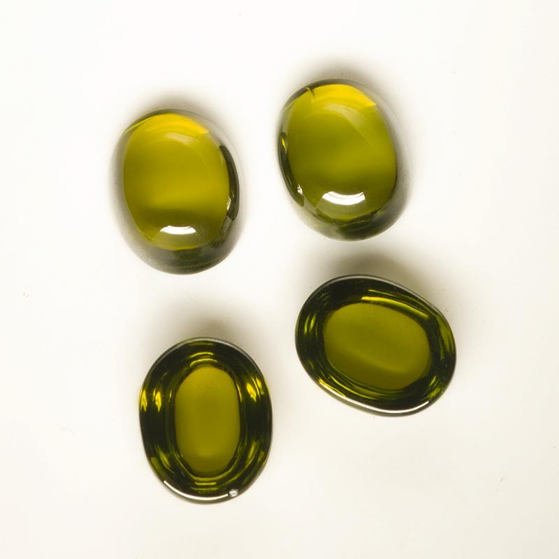 Изображение товара: Размер 4x6 ~ 9x11 мм овальной формы кабошон оливково-зеленый синтетический кубический цирконий