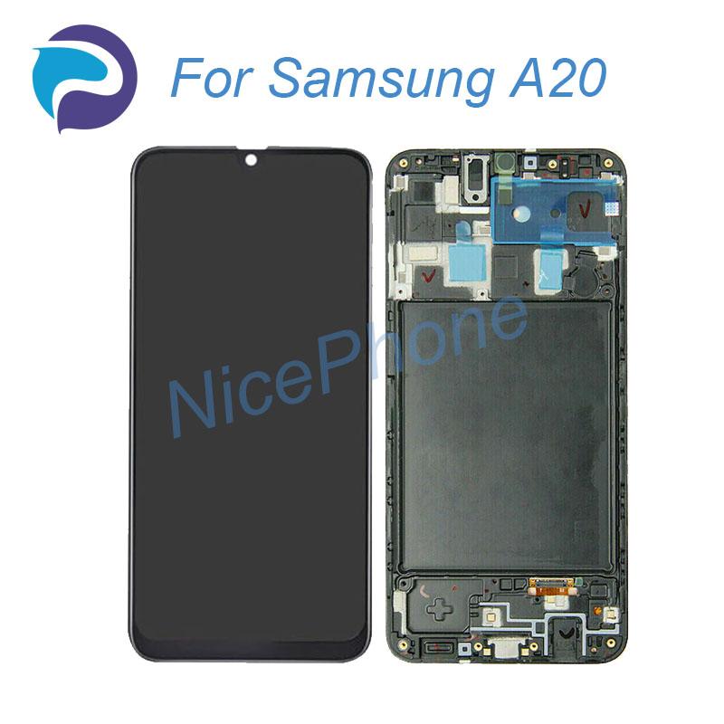 Изображение товара: ЖК-экран для Samsung A20 + сенсорный дигитайзер дисплей 1560*720 SM-A205F/FN/GN/YN/G/W/U/S/DL/U1 для ЖК-дисплея Samsung A20