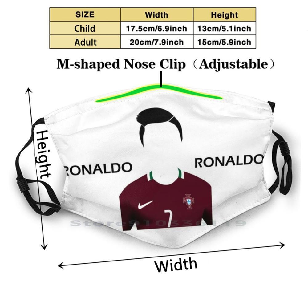 Изображение товара: Абстрактный чехлы с изображением Роналдо и дизайн анти-Пылевой фильтр смываемая маска для лица для Футбол евро нападающий цель оценка бомбардиром звезда