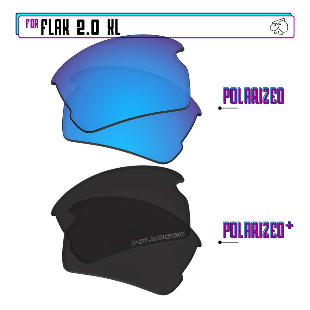 Изображение товара: Поляризованные Сменные линзы EZReplace для солнцезащитных очков Oakley Flak 2,0 XL-черный P Plus-синий P