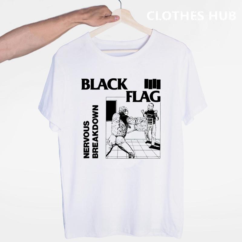 Изображение товара: Футболка с принтом черного флага, летняя футболка с круглым вырезом и коротким рукавом в стиле панк-рок, футболка с принтом Генри Роллинса, большие бары