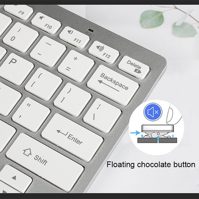Изображение товара: Оптовая продажа профессиональная ультра-тонкая беспроводная клавиатура мышь Bluetooth 3,0 клавиатура Teclado для Apple для iPad серии iOS