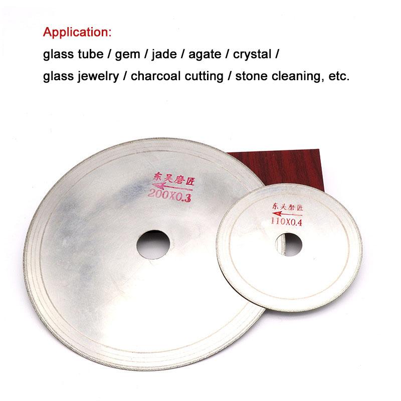 Изображение товара: Ультратонкий алмазный диск для циркулярной пилы, режущий диск, нефритовые диски для агата, драгоценные камни из стекла