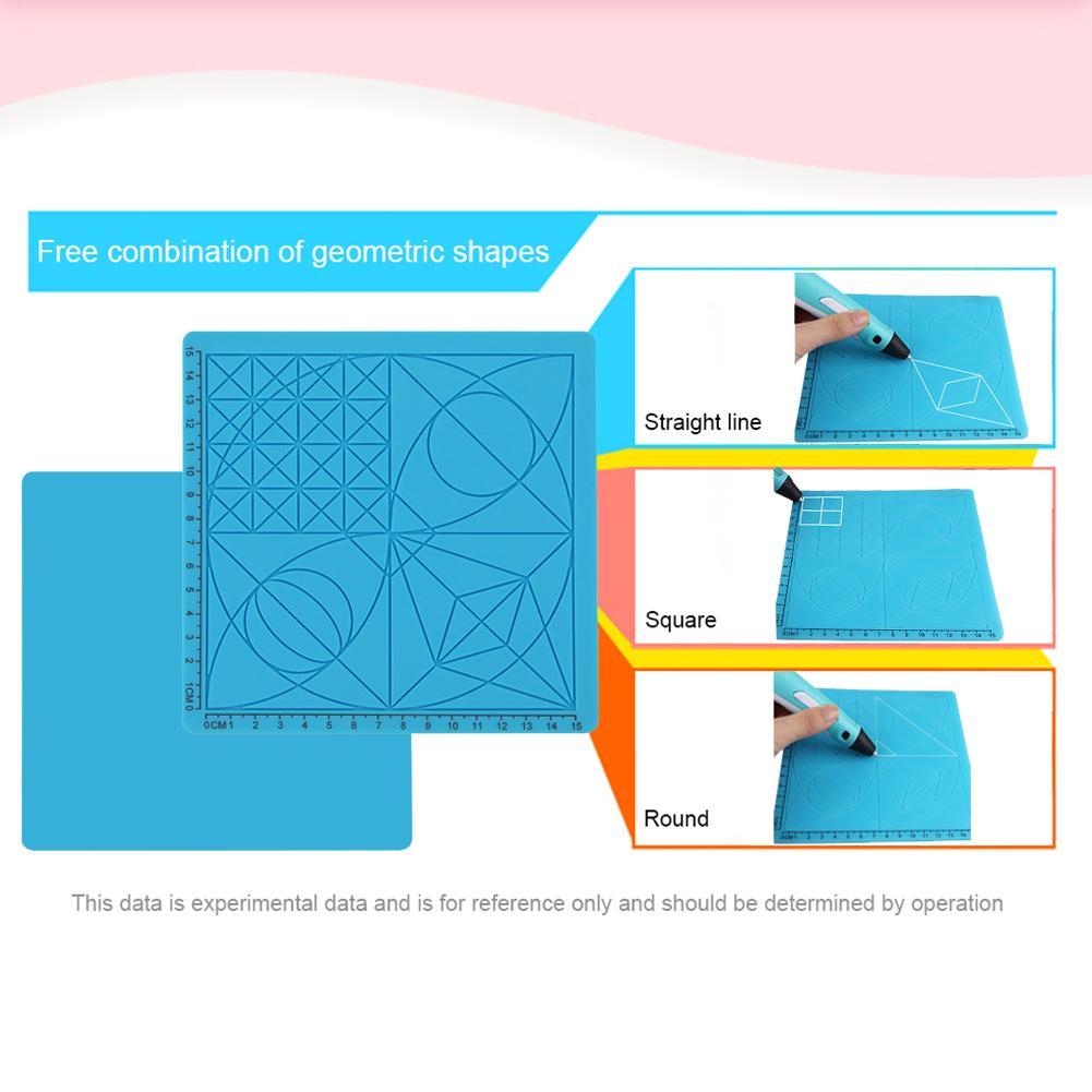 Изображение товара: 3D-печать, коврик для ручки, геометрическая фигура, копия, сделай сам, дизайн, коврик для рисования, доска с базовым шаблоном, 2 колпачка для пальцев, ручка, инструменты для рисования, 2021