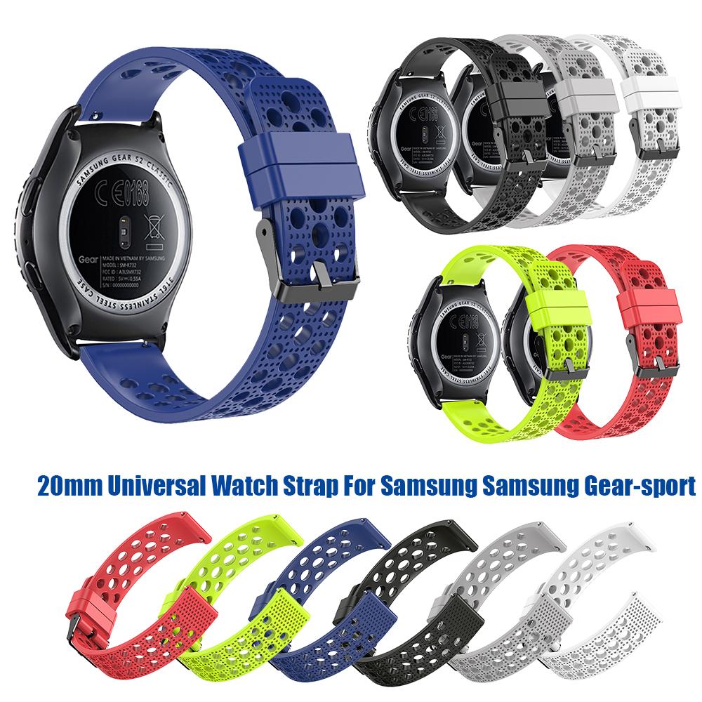 Изображение товара: Ремешок спортивный для Samsung Gear S2 Classic/Gear, мягкий силиконовый сменный ремешок для Fossil Q, Gazer, Huawei Watch 2, 20 мм
