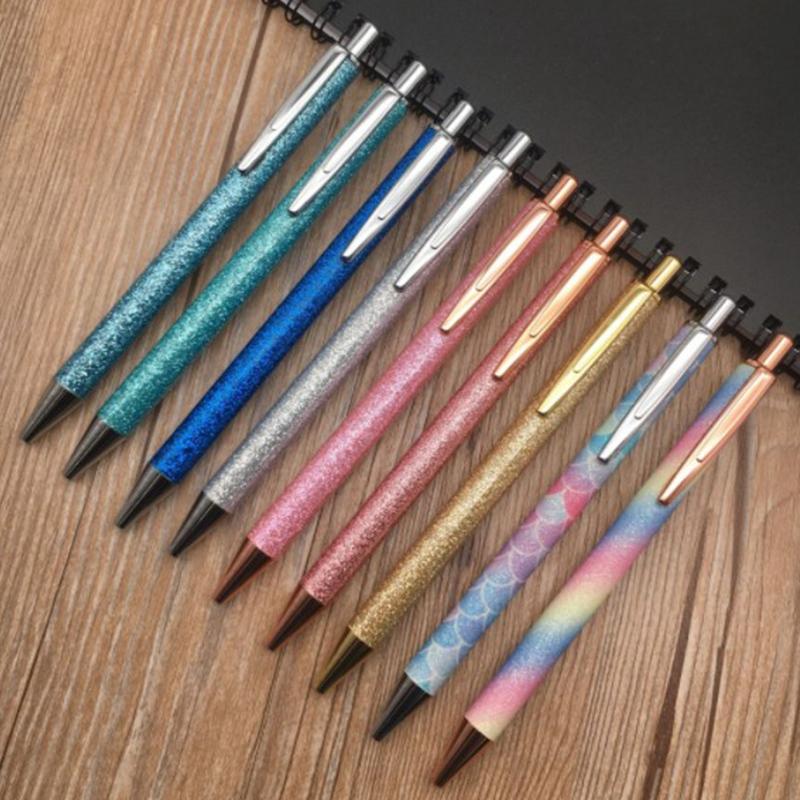 Изображение товара: 20 шт. шариковые ручки 1,0 мм блестками с украшением в виде кристаллов ручка Цвета канцелярские принадлежности для студентов офисные записи