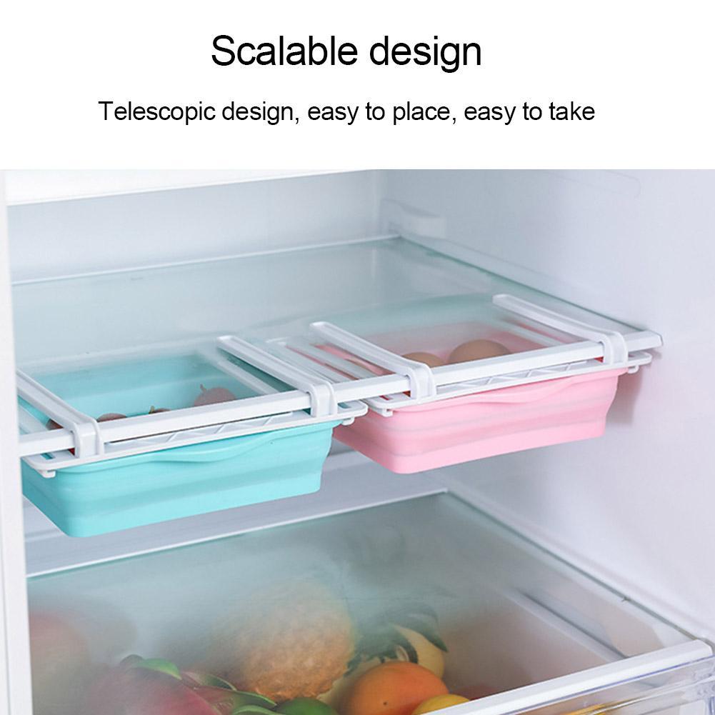 Изображение товара: Холодильник складной ящик для хранения косметики ящик для хранения яиц органайзер для фруктов с разбивкой Еда коробка, прозрачный Кухня ящик для хранения