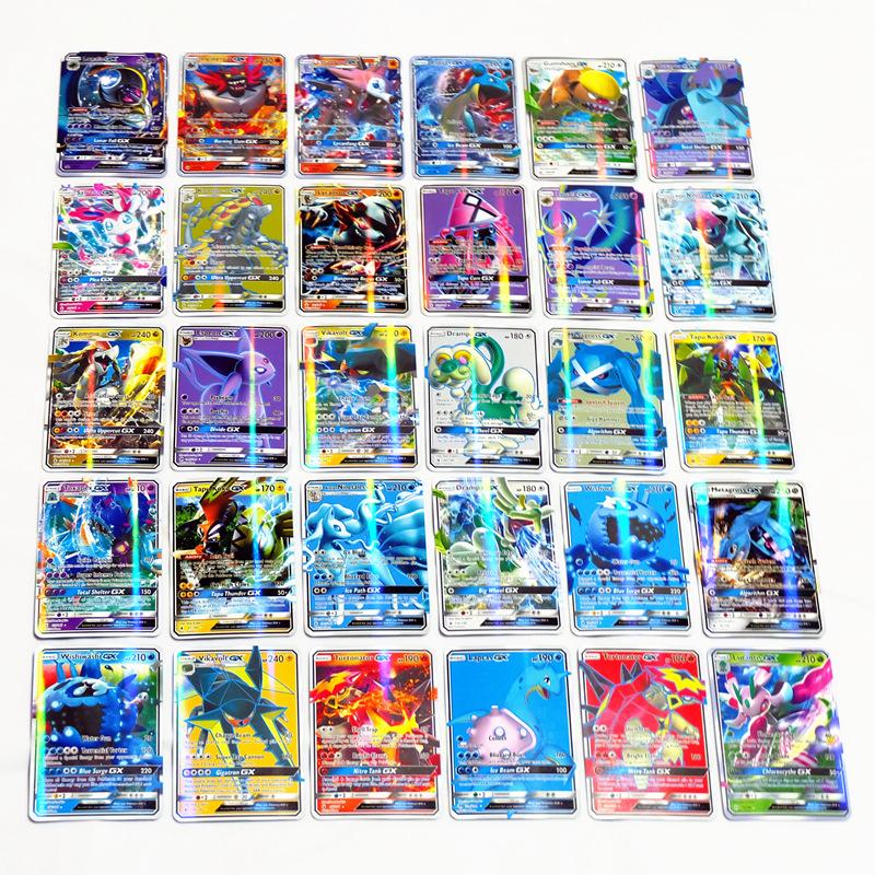 Изображение товара: 200 шт. Pokemon GX EX MEGA Сияющие карты игра битва карта без повторов Пикачу карточная игра для детей Рождественский подарок на день рождения