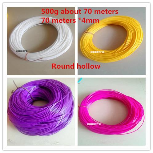 Изображение товара: Round hollow 500g about 70 meters:  synthetic rattan weaving material plastic rattan for chair table, tavolo rattan