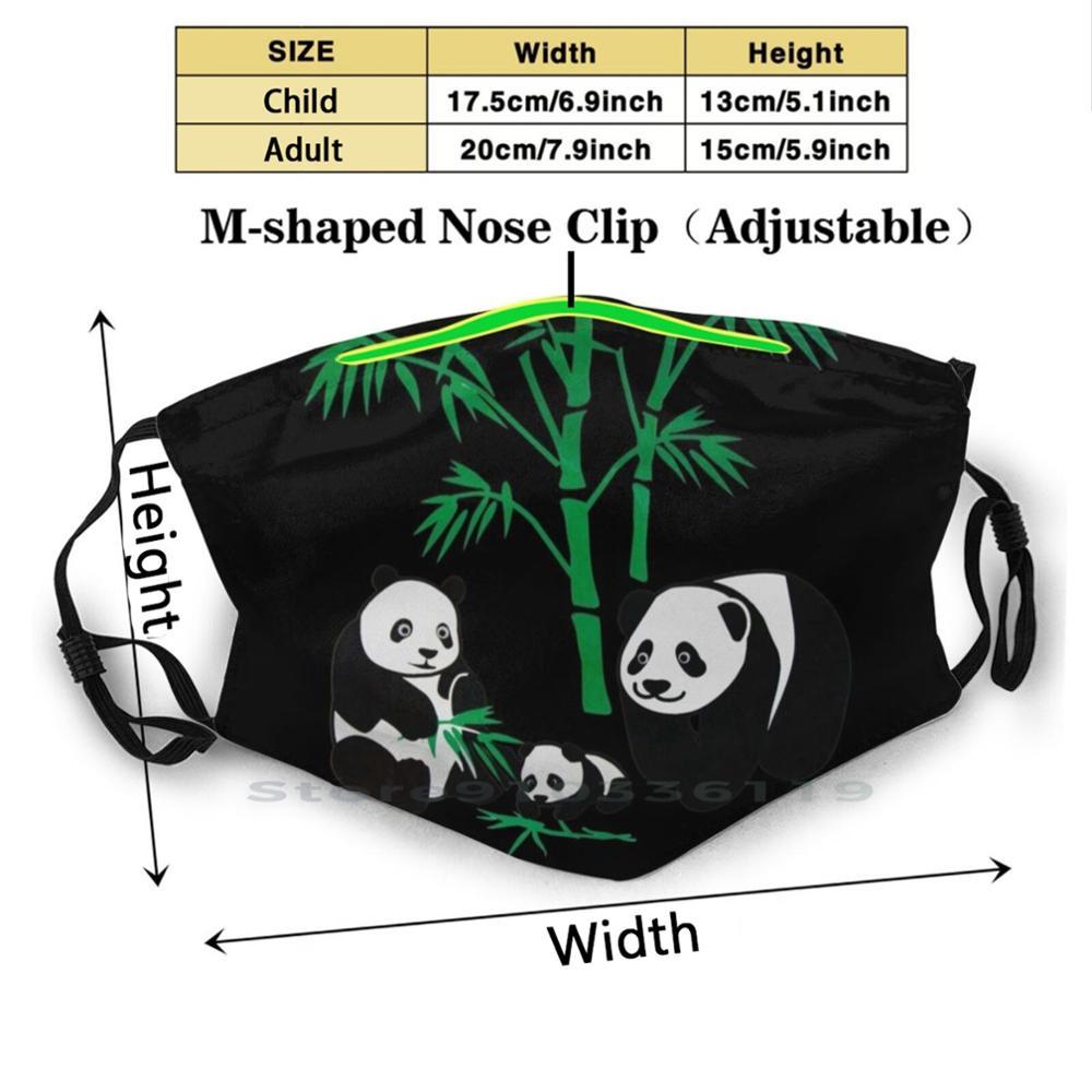 Изображение товара: Панда дизайн Пылезащитный фильтр смываемая маска для лица дети панда медведь панда любовник забавная панда