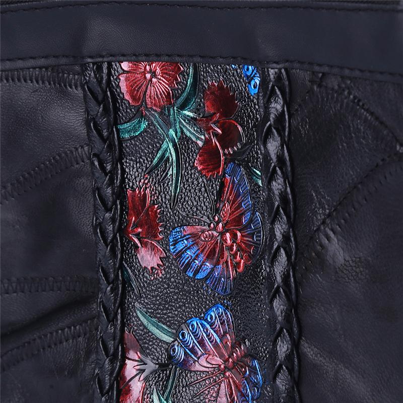Изображение товара: Сумка на плечо женская из экокожи, дизайнерский саквояж на молнии с цветочным принтом, сумочка кросс-боди