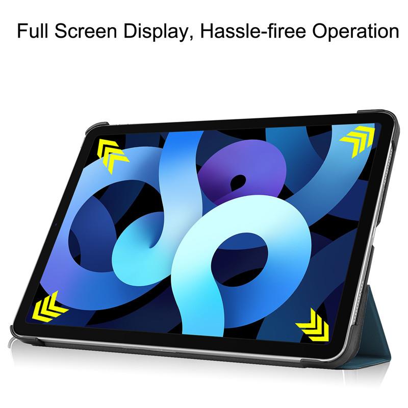 Изображение товара: Чехол для iPad 8-го поколения (2020), трехскладной ударопрочный смарт-чехол из искусственной кожи для планшета iPad 8 7-го поколения (2019), чехол 10,2 дюйма