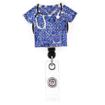 Изображение товара: Модная медицинская катушка Badeg Стразы ID выдвижной Бейдж с зажимом