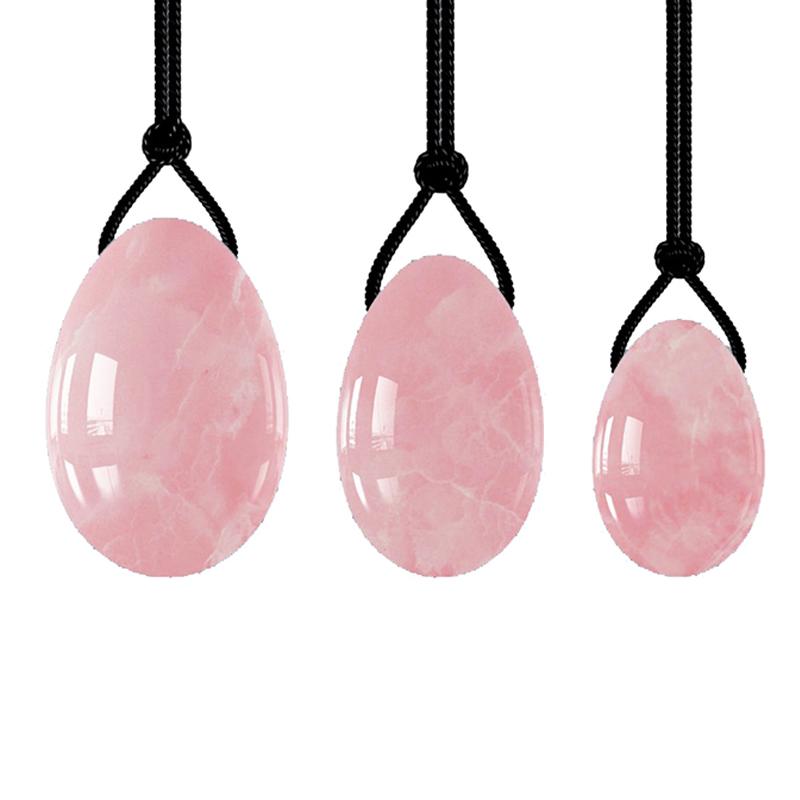 Изображение товара: Вагинальные шарики из розового кварца Yoni набор яиц для массажа, женские массажные шарики для упражнений кегеля для укрепления мышц влагалища, массажер для яиц из нефрита, шарик для Кегеля
