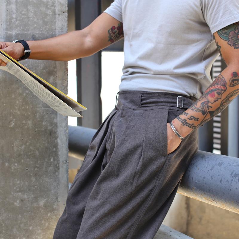 Изображение товара: Мужские брюки Saucezhan, осенние брюки из шерстяной ткани, винтажные брюки Gurkha, Костюмные брюки для мужчин