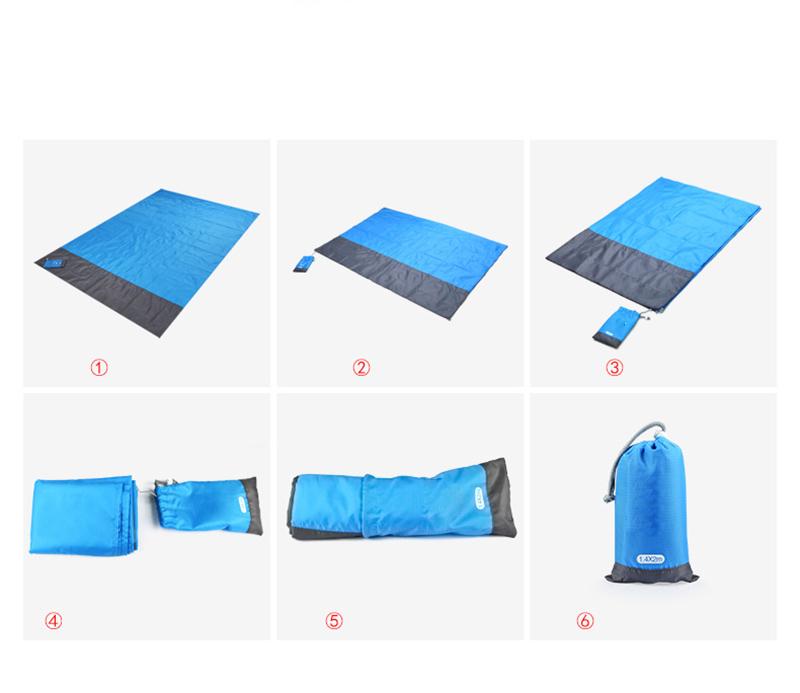 Изображение товара: Водонепроницаемое пляжное одеяло, портативный коврик для пикника, напольный коврик для кемпинга, матрас для кемпинга, коврик для пикника, одеяло