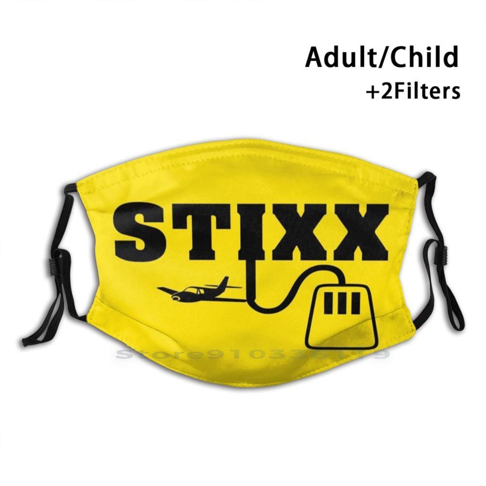 Изображение товара: Маска для лица Stixx для взрослых и детей, моющаяся смешная с фильтром, ударная маска для лица Stixx, трендовая модная, Премиум один раз навсегда