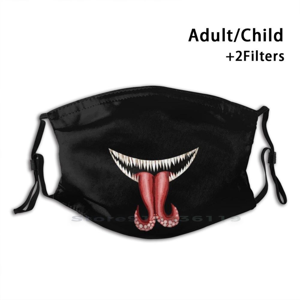 Изображение товара: Монстр рот дизайн Пылезащитный фильтр смываемая маска для лица Дети Монстр Вампир зубы рот демон