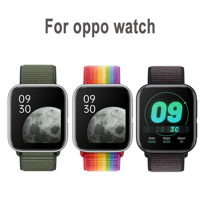 Изображение товара: Ремешок нейлоновый для OPPO Watch 41 мм 46 мм, Мягкий Нейлоновый цветной дышащий эластичный браслет для OPPO Watch