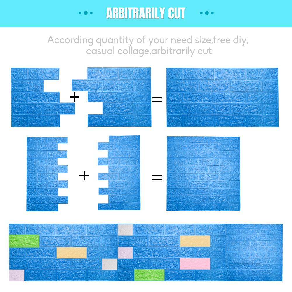 Изображение товара: 3D самодельный декор домашняя кирпичная Настенная Наклейка s гостиная Водонепроницаемая пенопластовая наклейка для комнаты клеящиеся обои для кухни