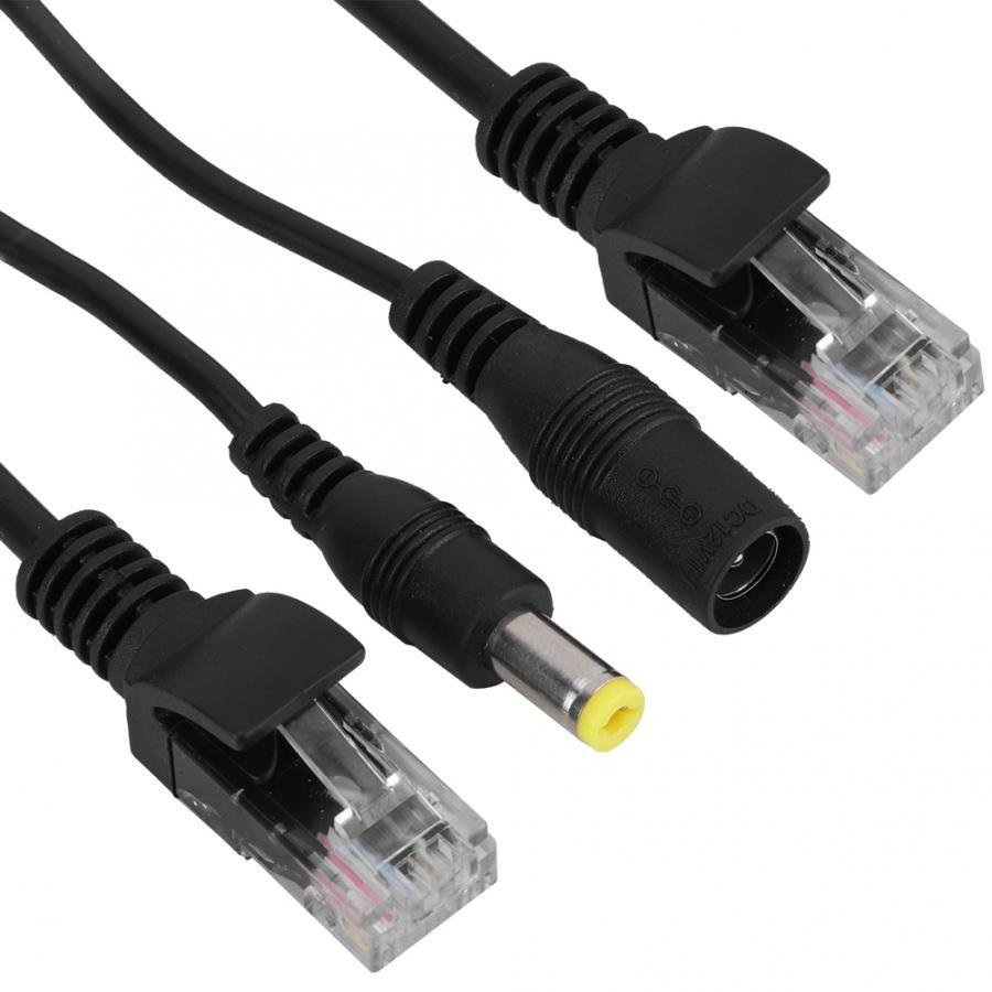 Изображение товара: Компьютерные разъемы Dc Jack 12 В Power Over Ethernet Пассивный кабель адаптер POE разделитель инжектор водонепроницаемый компьютерный кабель